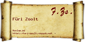 Füri Zsolt névjegykártya